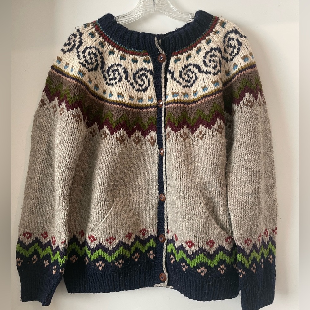 Vintage Handmade Sisandina 100% Natural Wool Sweater
